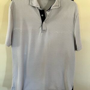 Polo by Ralph Lauren Men's Polo Shirt - Gray and White